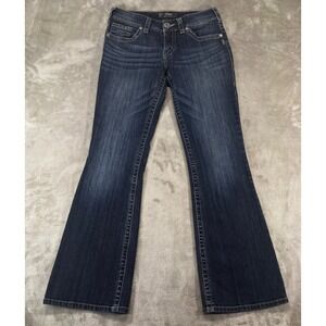 Silver Jeans Co Suki Bootcut Womens 30x32 Dark Wash Embroidered Pockets